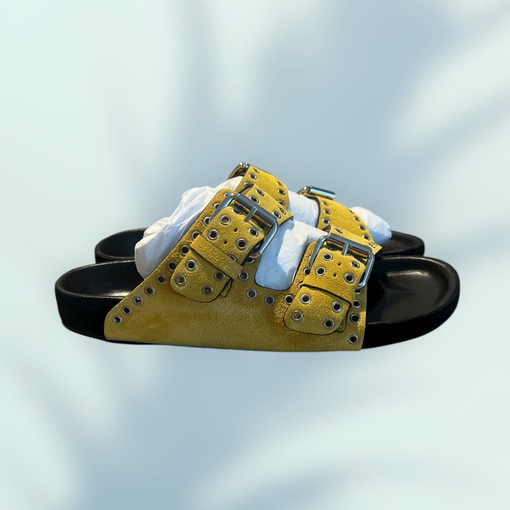 Isabel Marant Velvet Eyelets Sandals - Picture 2 of 4